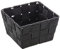 WENKO Aufbewahrungskorb Adria Mini Schwarz - Badkorb, quadratisch, Kunststoff-Geflecht, Polypropylen, 14 x 9 x 14 cm, Schwarz Mini Square