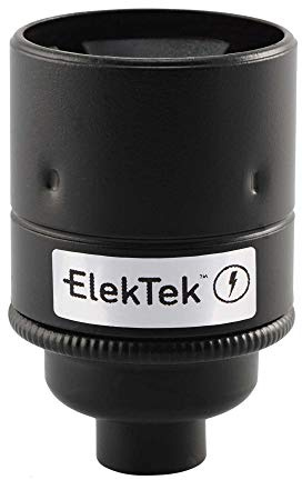 ElekTek E27 ES Edison-Schraublampenfassung mit 10 mm oder 1/2 Zoll Einlass – Tiefschwarz