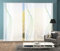 VISION S Schiebegardine Heights halbtransparent, Bambusoptik, 260x60, BlauGrün