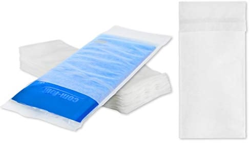 com-four® 50x Einweg Vlieshülle für Kalt & Warm Mehrfach-Gel-Kompresse | Gel-Kühlpack Schutzhülle zum Schutz Ihrer Haut
