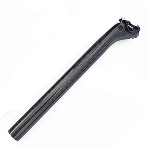Alfa Pasca Rennrad Sattelstütze Schwarz Sattelstütze Carbon MTB 3K Glänzend Offset Sattelstütze 31.6 * 350mm