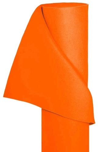 HaGa® Filz Bastelfilz Filzstoff Dekostoff Filzwolle 1,5m Br. (Meterware) orange - flexibel - einfache verarbeitung - sehr stabil