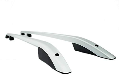 TVA Styling Roof Rails – Silver Anodised Aluminium Non-Drill Easy Fit – Compatible with Transporter T5 and T6 [SWB]