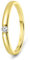 MIORE Ring Damen 0.05 Ct Solitär Diamant Verlobungsring aus Gelbgold 8 Karat / 333 Gold, Schmuck