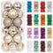 XmasExp Weihnachtskugel-Ornamente (4 cm, Champagner-Gold) 34 Karat Weihnachtskugel-Ornamente, bruchsichere Weihnachtsbaum-Hängekugeln, Dekorationen, perfekt für Urlaub, Hochzeit, Weihnachtsdekoration