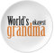 World's Okayest Grandma Nana Best Zitat Teller Porzellan Salver Geschirr Dinner Dish