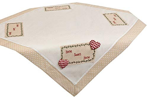 emmevi Tovaglia Cucina Runner Centrotavola Shabby Chic Tessuto Copritavolo MOD.TOVAGLIA Shabby (A) 85X85