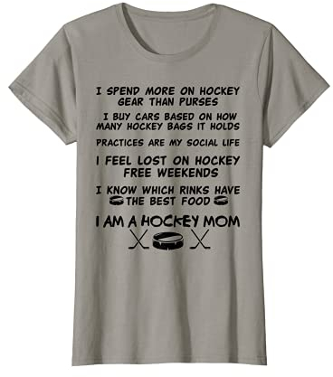 Damen Eishockey Mama Ich gebe mehr für Eishockey-Ausrüstung aus als für Geldbeutel T-Shirt