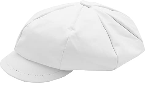 A1 FASHION GOODS Damen Mütze aus weichem Leder, klassische Kopfbedeckung, Farben: Schwarz, Braun, Rot, Weiß