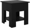 vidaXL Couchtisch mit Ablage Beistelltisch Wohnzimmertisch Kaffeetisch Sofatisch Teetisch Tisch Wohnzimmer Schwarz 40x40x42cm Holzwerkstoff