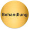 Blacked LaserTEC Leitsysteme - Acryl Schild - Rund 10 cm Durchmesser - Selbstklebend - Gold gebürstet - Metall-Optik - UV beständig - Für Innen und Außen (Behandlung)
