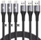Conmdex USB C Charger Cable Fast Charging (3ft+6ft+10ft, 3Pack), 3A USB-C to USB A Android Auto Cable, 10Gbps USB 3.1 Gen 2 Type C Data Transfer Cable Compatible with Samsung S22/21/20/S10/S9, Grey