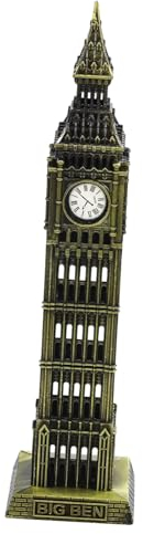 Milisten Big Ben-Statue Big Ben Clock Tower Statue London City Architekturmodell Metall Statue Vintage Sammelfigur für Tourismus Souvenir Desktop Dekoration Big Ben London