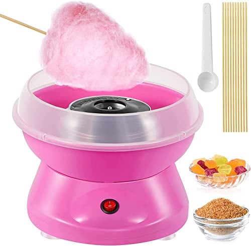 Nostalgia Retro Cotton Candy Machine Cotton Candy Maker Fashion Mini Cotton Candy Machine,Sugar Floss Maker,DIY Marshmallow Mahine,Great for Home Party Movie Theater and Birthday Gift