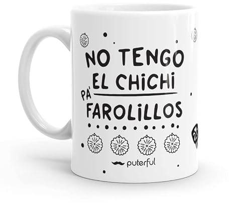 Puterful - Taza minimal con frase No tengo el chichi - Tazas originales para café - Resistente al microondas y lavavajillas