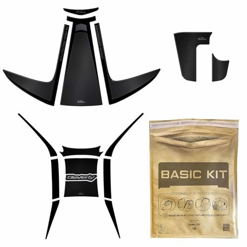 Resin Bike Kit Adesivi Scooter Compatibile con Piaggio Beverly 300 - Piaggio Beverly 400 2021-2026. Protezioni Grip Pedana e Tunnel Centrale da Urti e Graffi. Adesivi Effetto 3D Made in Italy