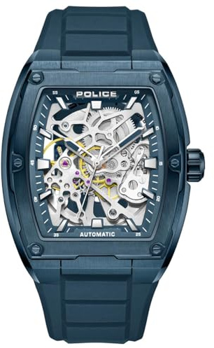 Police Skeletor Men's Watch with Silicone Strap