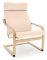 Vinylla Sesselersatzbezug hergestellt für IKEA POANG Stuhl (Kissen-Design 3, Baumwolle - Beige)