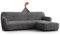 Paulato - Bezug für Sofas mit rechter Halbinsel, Sofabezug Ecksofa L Form Stretch Mikrofaser, kratzfestes und maschinenwaschbares Gewebe, WavyTech-Technologie, Made in Italy - Vittoria Grau