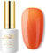 Imtiti Pearl Gel Nail Polish, 1 Pcs 15ml Orange Color Soak Off LED Long-Lasting Nail Gel Polish Nail Art Starter Manicure Salon DIY at Home, 0.5 Fluid Ounces