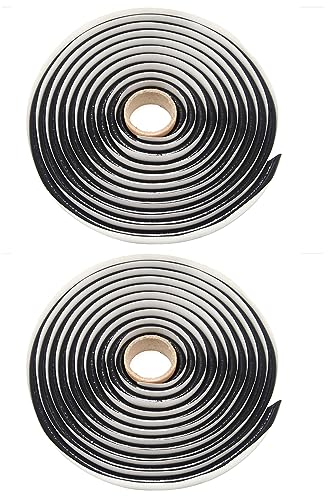 QWORK® 2 Piece Butyl sealant Tape 9.5mm Diameter x 13ft, Black Butyl sealant Rubber for Automotive Truck Headlight Window Door Windshield
