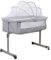 Belfoyer Babywiege, Babybett, 2-in-1, stabiles Moskitonetz mit dichten Maschen, für Wiege, Cododo, Kinderbett mit Rollen, grau