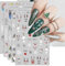 Nagelsticker Weihnachten, 9 Blatt Selbstklebend Nagelaufkleber Nail Art Sticker Dekoration Nageldesign Zubehör