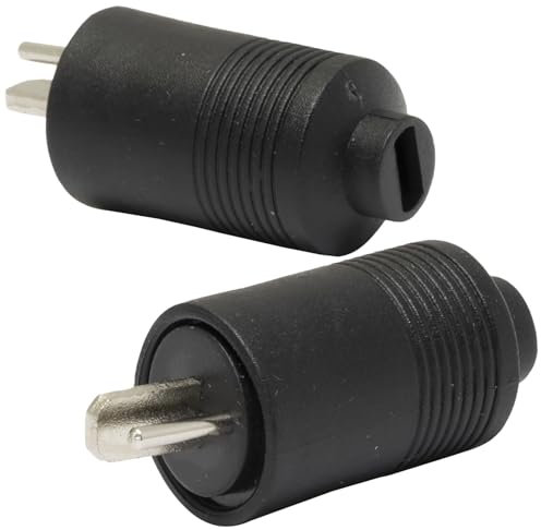 AЕRZETIX - C69384 - Lot de 2 Fiches connecteurs mâle DIN de haut-parleur pour câble droit - à souder - enceints