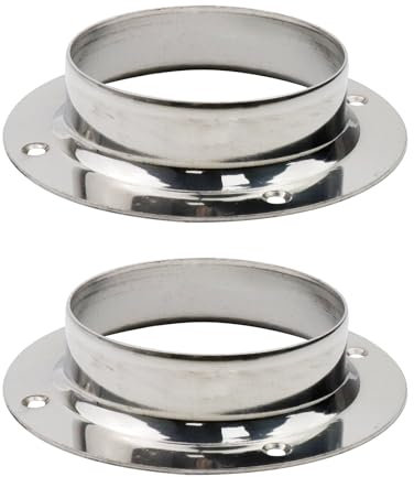 Pufguy 2 x Edelstahlkanalverbinder, Flansch, 15,2 cm, Luftkanal-Montageplatte, Flanschmontageverbinder