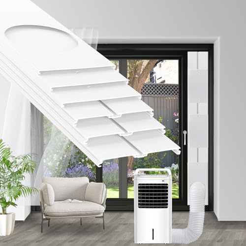 NWESTUN Portable Air Conditioner Sliding Door Vent Kit, 2024 New Upgrade Portable Air Conditioner Window Kit for Sliding Door, Max length 90inches, Ac Vent Kit for Exhaust Hose with 5.9/15cm Diameter