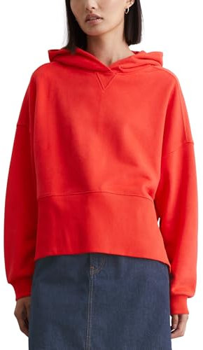 Marc O'Polo Denim Damen Hoodie mit Kapuze Relaxed Fit, Rot (Vermillion Red), S