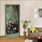 3D Türtapete Selbstklebend Türposter - Retro-Motorrad 90 X 200 Cm - Türaufkleber Fototapeten Türfolie - Kinderzimmer Küche Wohnzimmer Schlafzimmer Arbeitszimmer Bürotür Fotos - Türfoto - Tür