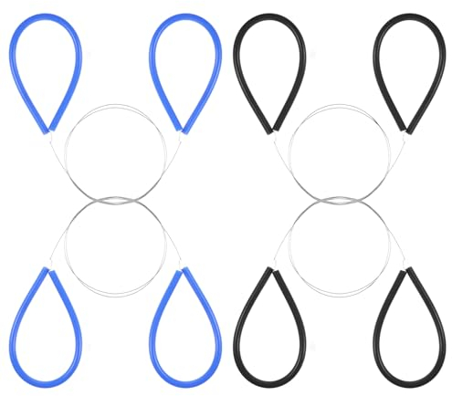 Molain 4 cortadores de arcilla, cortadores de arcilla de alambre de acero, herramienta de corte de arcilla de cerámica con mango de goma, línea de corte de arcilla de porcelana para artistas de