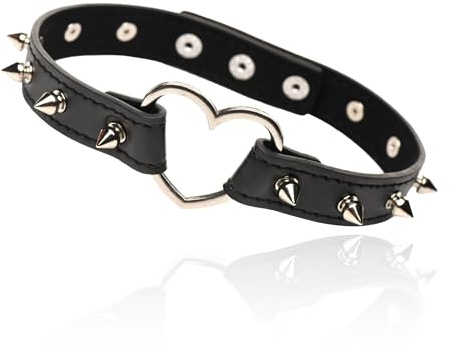 XR Brands - Spiked Heart Choker - Schwarz