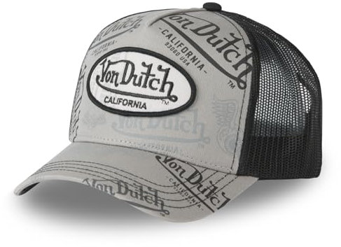 Von Dutch Kappe für Damen und Herren, Trucker-Kappe, verstellbar, grau, Einheitsgröße