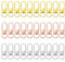 AHQiZFX Lot de 30 mousquetons porte-clés avec mousqueton, porte-clés à clip, fermoir mousqueton en métal avec articulation pivotante, pour bricolage, sac à main, porte-clés, collier pour animaux de