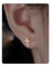 GlamRays 14K Gold Plated Kleine Kreuz Ohrstecker, Hypoallergene Pave CZ Winzige Gold Kreuz Ohrstecker für Frauen