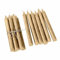 Loberon Kerze 12er Set Bauceau, Rustikales Finish, von Hand Veredelt, Durchgefärbt & Geruchsneutral, Stabkerzen, Dekoration, Paraffinwachs, Gold