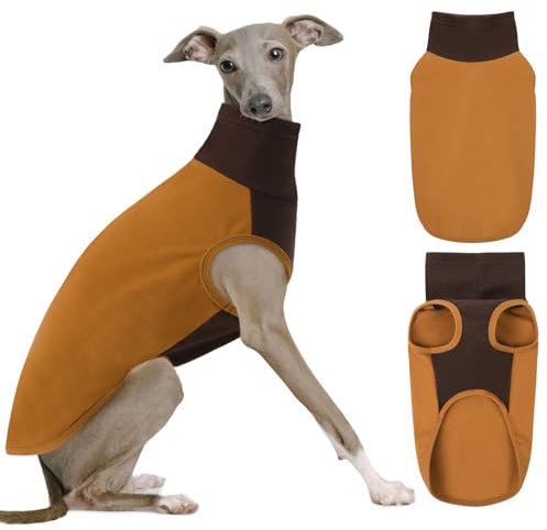 KONVINIT Hundepullover Fleece für Mittelgroße & Große Hunde (M-5XL) Ohne Ärmel mit Stehkragen Weich & Warm