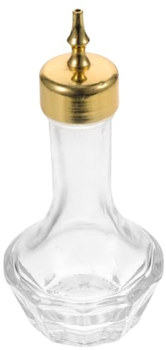 SECFOU Japanese Style Bitter Bottle 30ml Glass Vintage Cocktail | Golden Finish, Easy to Store Design, Portable Bar Dispenser for Bitters and Wine Service