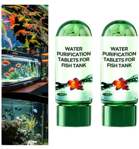 Leistungsstarke Wasserreinigungstablette für Aquarien, Wasserreinigungstabletten für Aquarien, ungiftige und schnelle Wasserreinigung, Aquarium-Entferner (2)