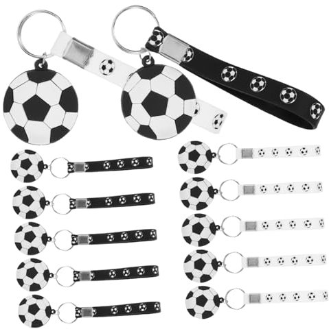 ibasenice 12stücke Fußball-schlüsselanhänger Tragbarer Ball Anhänger Schlüsselringe Hängedekorationen Kreative Schlüsselanhänger-anhänger Kleine Schlüsselanhänger Dekor