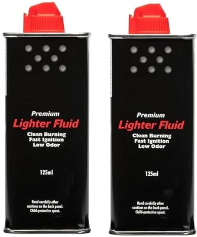 Ziippo Lighter Fuel with Low Odour, Works with Ziippo Windproof Lighter and Refillable Hand Warmer 125ml Fuel Refill in Metal Tin (Pack of 2)