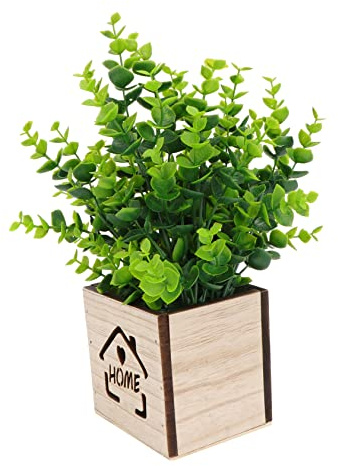 BESTonZON Hölzerner Blumentopf Ausgehöhlt, Quadratisch, Grün