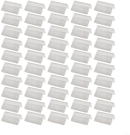 40 piezas de mini acrílico soporte de exhibición de etiquetas de precio – 2 x 4 cm soporte de visualización de precio – soporte de etiqueta de etiqueta de nombre de precio – para oficina/tienda