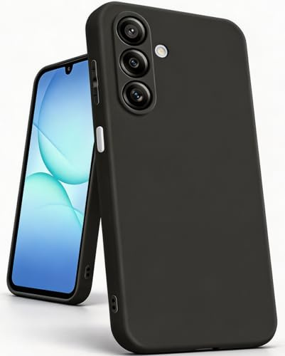 HSP Hülle für Samsung Galaxy A17 4G / 5G – Matt, Stoßfest & Passgenau | Durchgefärbtes TPU Silikon Case mit Kameraschutz, Anti-Fingerprint & Staubschutz – Schwarz