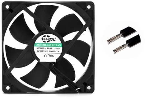 ZHXOZYF AC Cooling Fan 120mm 12cm EC Motor Large Air Flow Powerful 120 * 120 * 25mm 115&230V Dual Ball Bearing