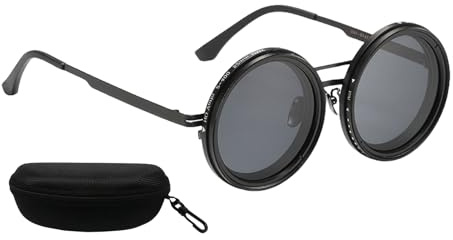 Dasbsug Abgerundete polarisierte Sonnenbrille, verstellbare Outdoor-Angelbrille, leicht, Strand, Brillen für Outdoor, Radfahren, Angeln, verstellbare Dimm-Sonnenbrille