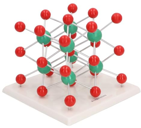 Cäsiumchlorid-Kristallstrukturmodell |CsCl-Molekülmodellbausatz für Chemiestudenten/Biologieunterricht/Labor |Abnehmbare Atome mit 8-Loch-Kugeln und Metallstäben