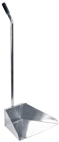 FERROELETTRA Paletta in Acciaio Zincato Manico 78 cm – Base 35x25 cm – Alzaimmondizia Robusta e Antiruggine Ideale per Interni ed Esterni – Montaggio Semplice con Vite (1)